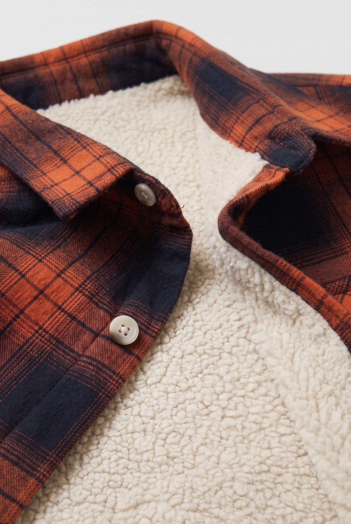 Veste Homme | Sherpa Boutonnée Grands Carreaux Poches Poitrine - 3