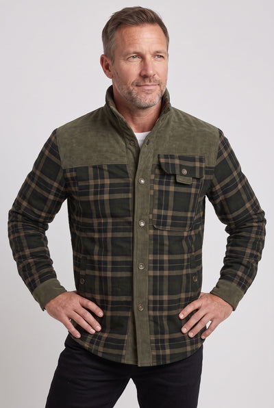 Veste Homme | Sherpa Boutons Pression Col Velours Côtelé - 5
