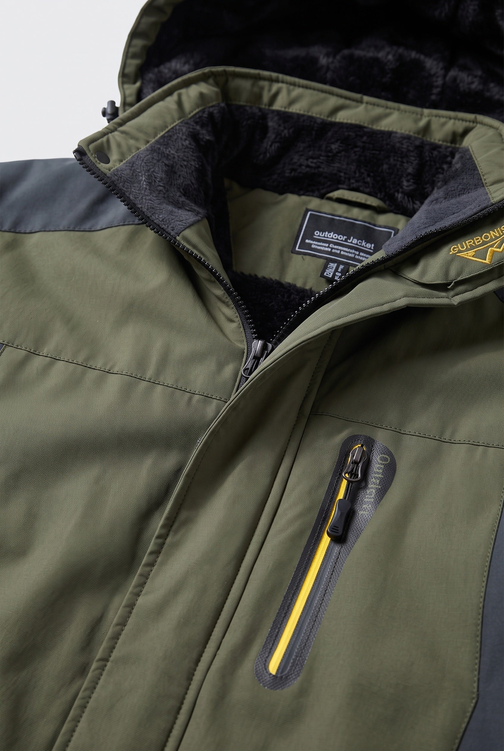 Veste Homme | Zip Sous Rabat Déperlante Capuche à Cordon - 3